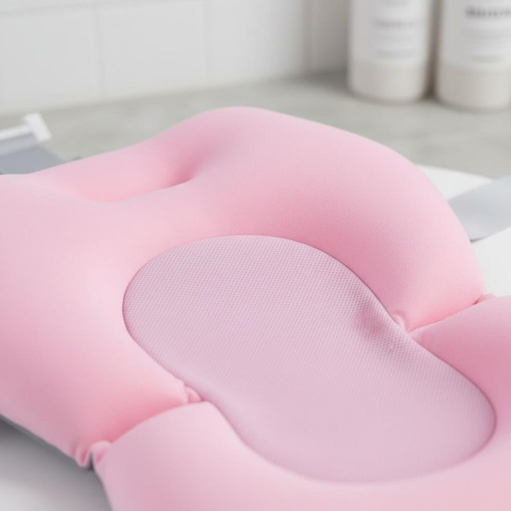 Infant Bathtub Sling Mat Anti-Slip Newborn Bath Support Pillow Quick Dry