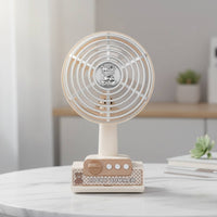 Retro Design Mini Fan Lightweight Retro Design Table Fan 3 Speed Settings