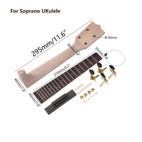 DIY Ukulele Neck Kit Customizable Tobacco Box Ukulele Parts for Children