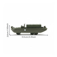 37 Pieces 1/72 Scale DUKW Model Glue-Glueless Assembly Vehicle Toy for Boys
