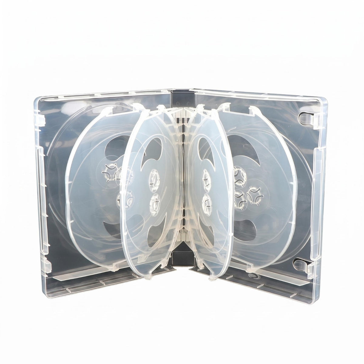 10-Disc Storage Case Hinged Spine Digital Video Disc Case Shielded