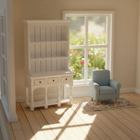 1:12 Scale Wooden Cabinet Detailed Design Wooden Miniature Cupboard