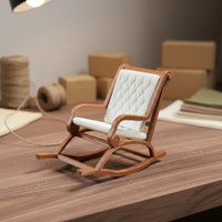 Dollhouse Rocking Chair Decorative Ornament Miniature Rocking Chair