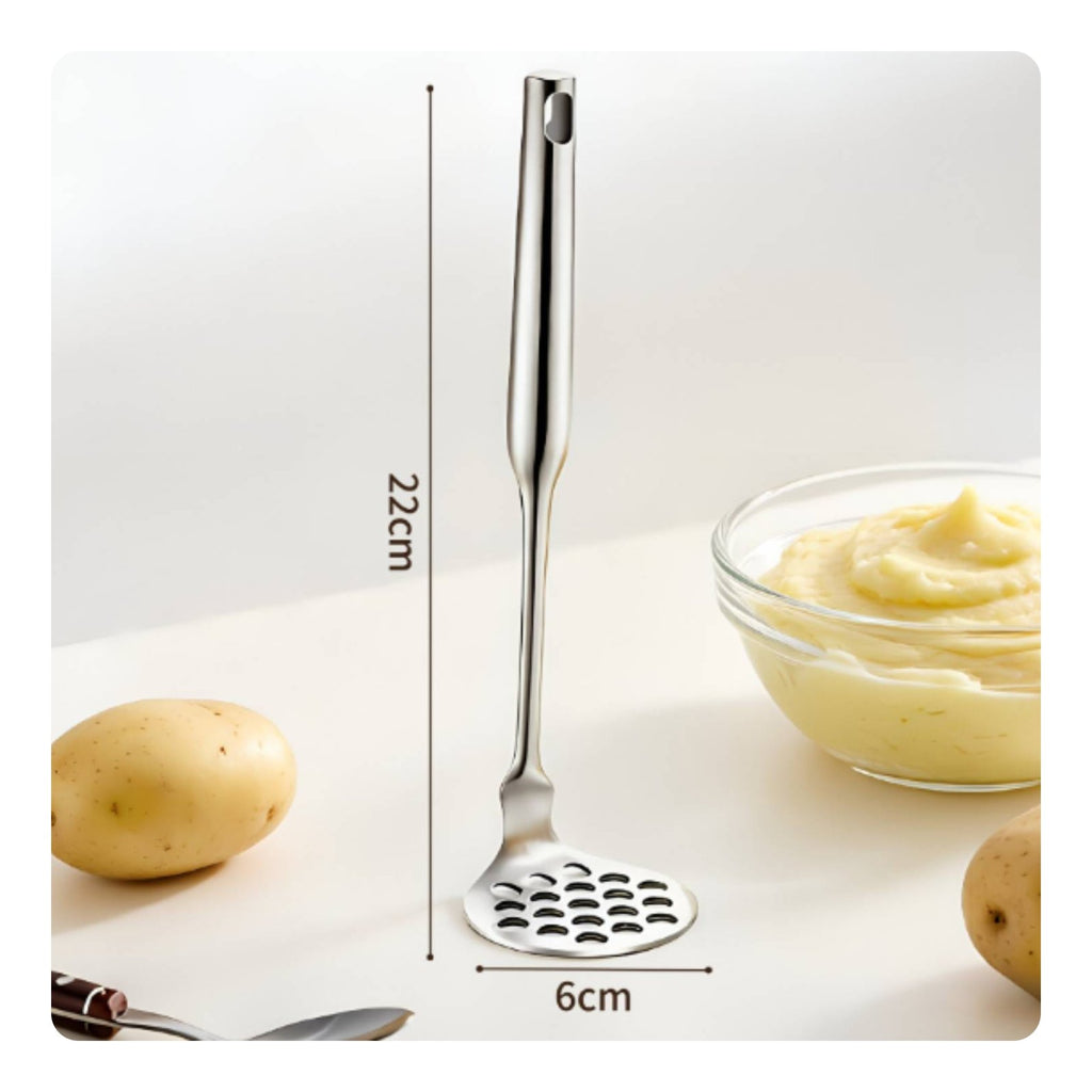 Infant Meal Masher Easy to Clean Household Tool Wood Handle for Infants