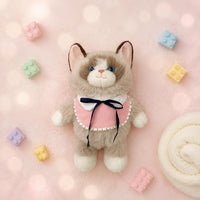 Soft Feline Backpack Adjustable Straps Stuffed Feline Backpack Double Shoulder