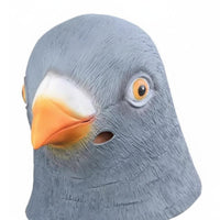 Full Head Pigeon Headpiece Realistic Bird Head Cover Costume Accessory for Cosplayers, Parties, Halloween, Stage Performances
