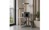 Multi-Level Feline Tree Hanging Feline Sling Pet Furniture Sisal Rope