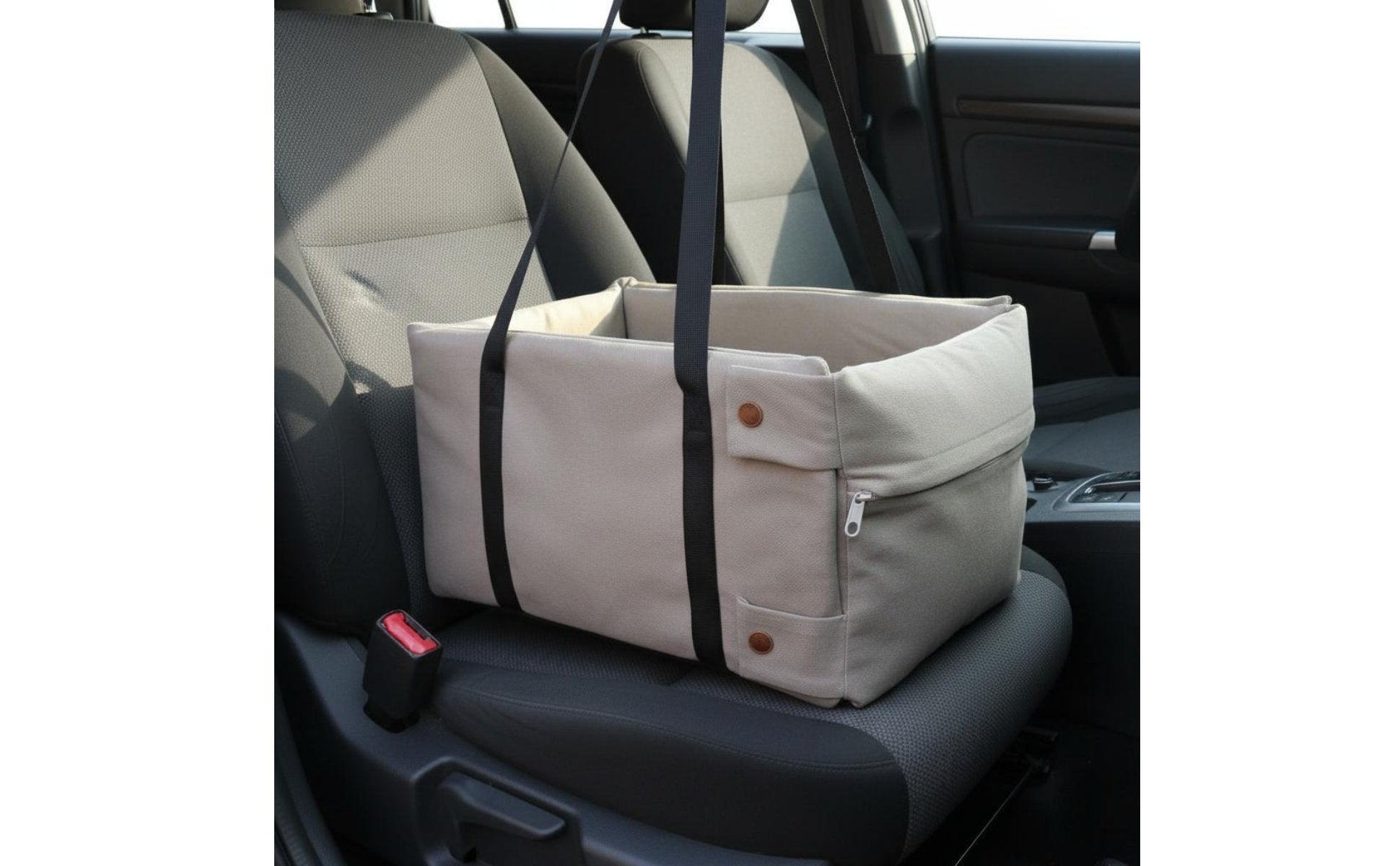 Car Armrest Pet Nest Comfortable Small Pet Booster Seat Safety Strap for Cats