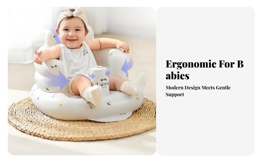 Inflatable Learn-to-Sit Trainer Portable Inflatable Support Seat for New Parents
