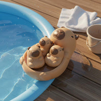 4 Pieces Capybara Bath Toy Set Rounded Edges for Pool, Young Children