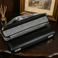16-Hole Flute Case Set Shoulder Strap Flute Hard Case with Gig Bag Padded Lining Musical Instrument Accessory for Travel