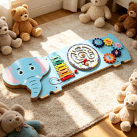 Wood Wall Activity Board Simple to Install Wall-Mounted Educational Board Interactive for Kids, Kindergarten