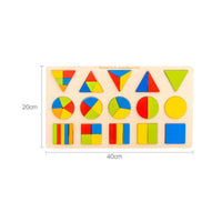 Wooden Brain-Teaser Toy Colorful Shape Sorting Board Fine Movement Skills