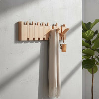 Piano Key Coat Rack Wooden Piano Design Wall Hooks Decorative for Entryway