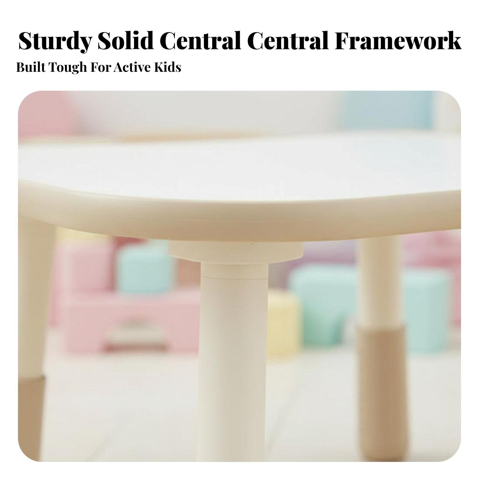 Adjustable Table and 2 Chairs Set Double Seating for Classroom, Living Room