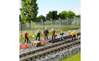 6 Pieces Miniature Construction Worker Set Pre-Painted HO Scale Worker Figures Highly Detailed Sand Table Model People for Hobbyists, Dioramas