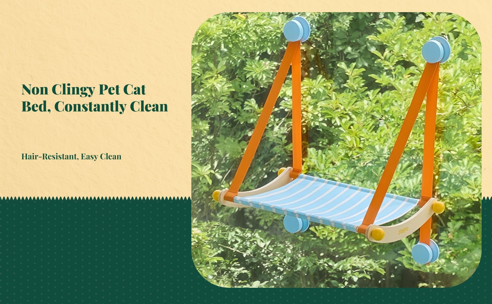 Suction cat window perch, breathable bed
