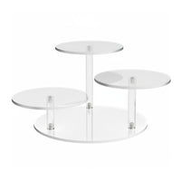 3 Tier Acrylic Display Stand Space-Saving Home Storage Easy to Clean