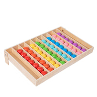 Wooden Tray Ball Game Raised Sides Learning Toy Hand-Eye Coordination