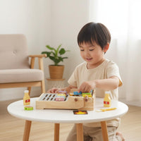 Wooden BBQ Grill Playset Develops Fine Manual Skills Kids Barbecue Playset