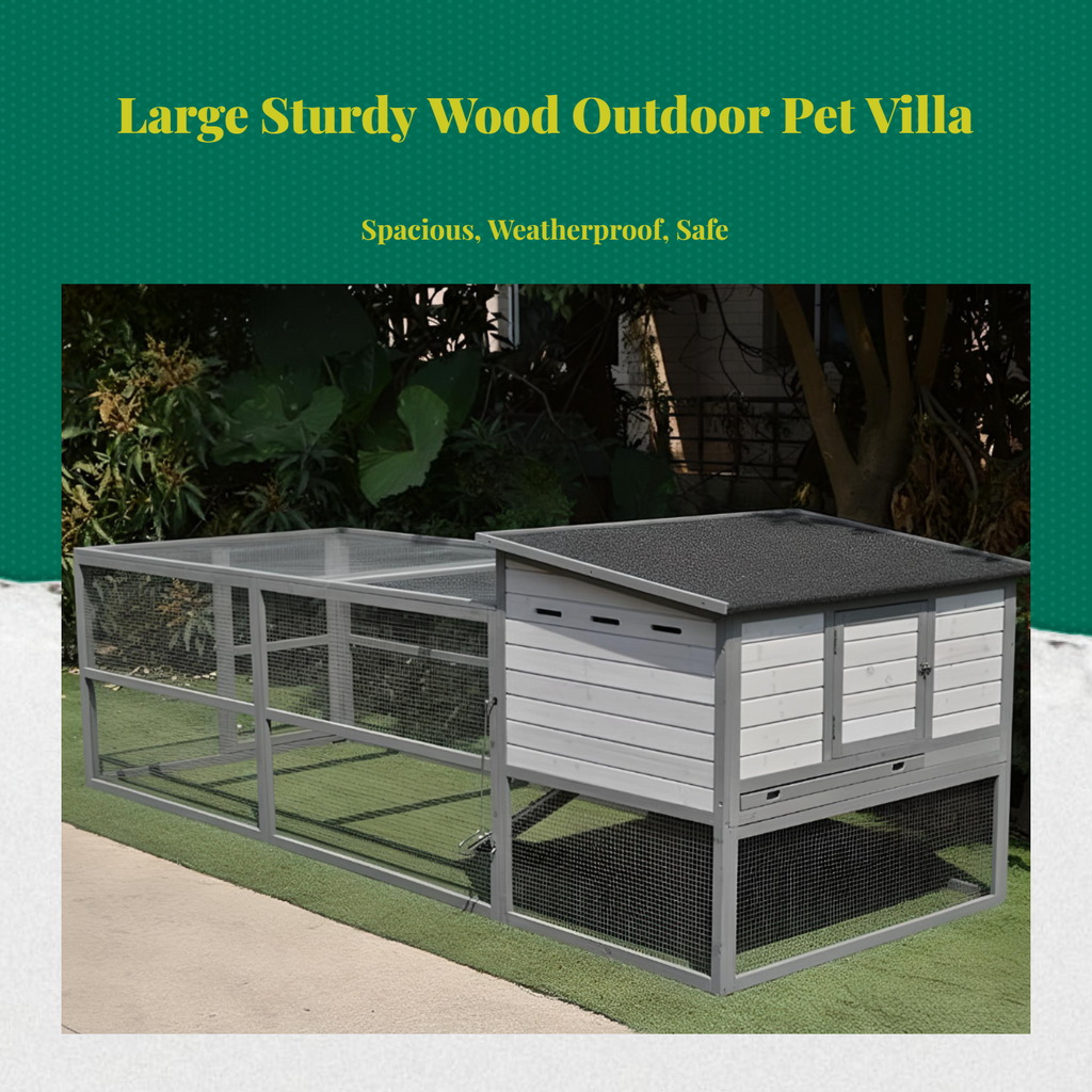 Waterproof wood cat house