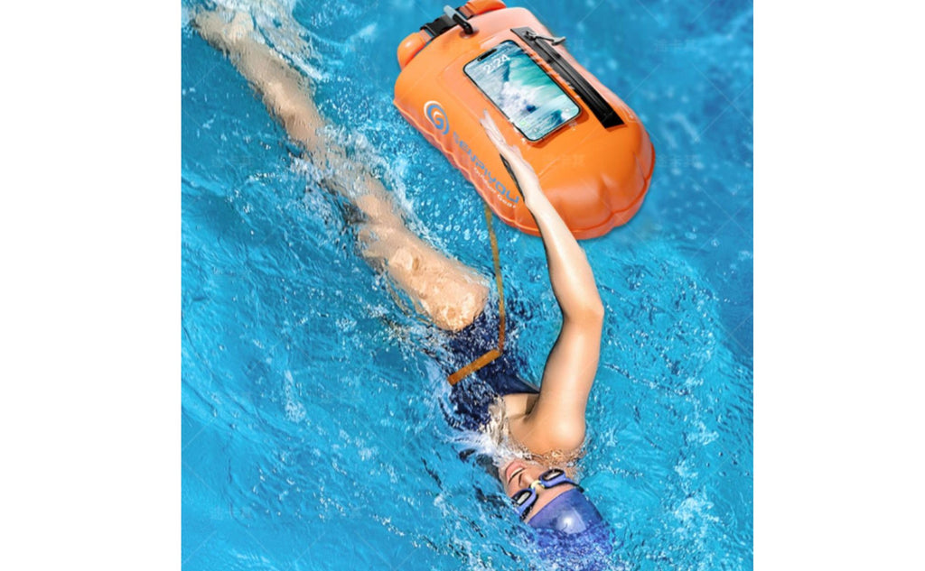 Outdoor Water Swim Tow Buoy Leash Locking Buckle Swim Buoy Tether Belt Heavy