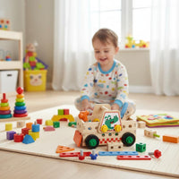 DIY Assembly Tool Wagon Develops Fine Movement Skills Take-Apart Toy Truck