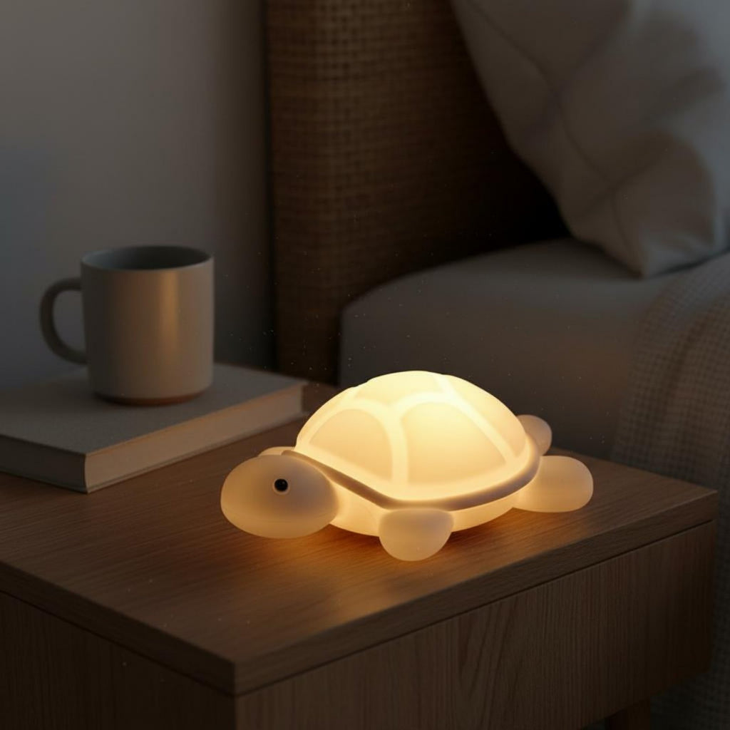 Silicone Tap Lamp Dimmable Turtle Night Light Color Changing for Bedroom