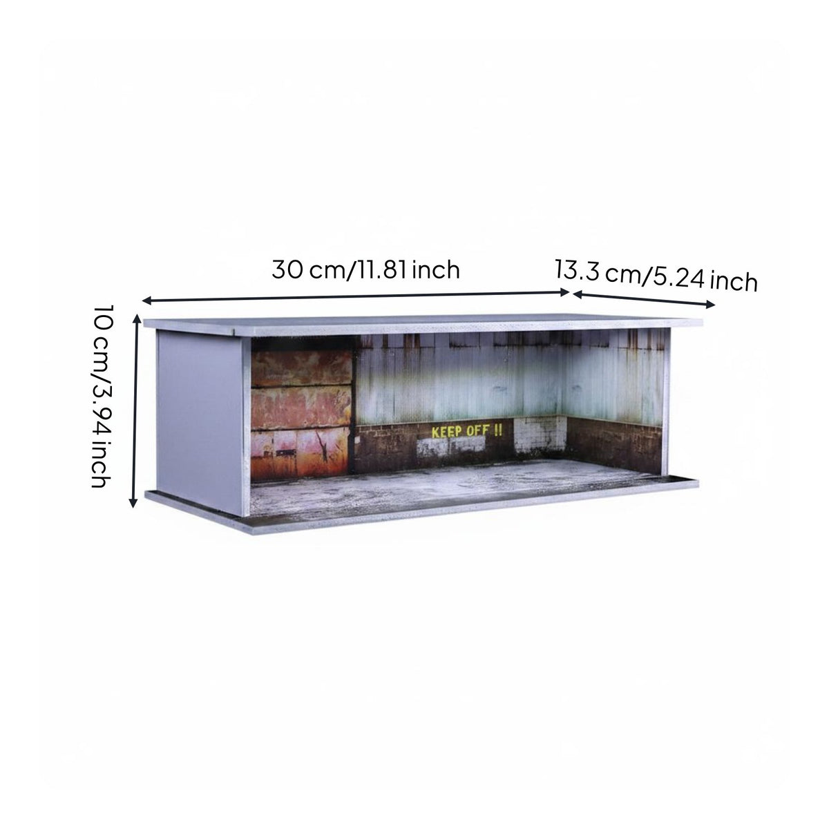 Graffiti Parking Garage Display Acrylic Enclosed Shelter Diorama Display Case Easy Assembly 1:64 Model Car Showcase for Collection