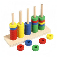 Hoop Toss Educational Toy Early Learning Wooden Hoop Toss Toy Smooth