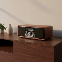 Vintage Wood Radio Bass Boosted Audio Device Built-in Speakers for Home