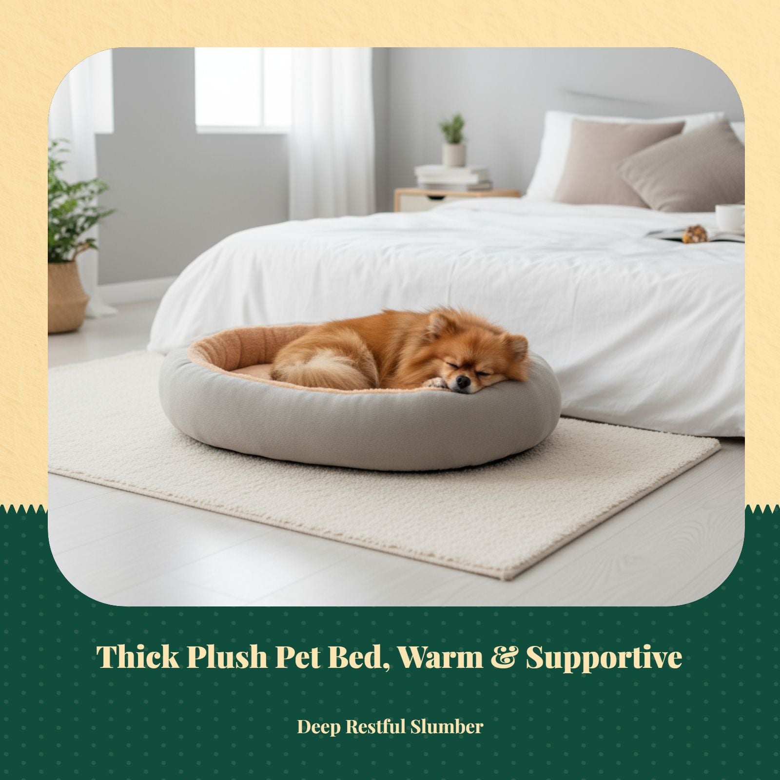 Dog Bed, Removable Pet Sofa, Cozy Cat & Dog Den