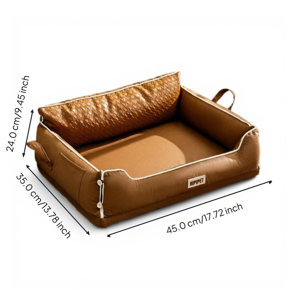Orthopedic latex dog bed, removable cover