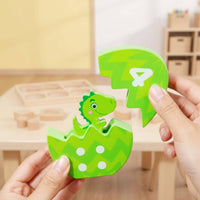 Dinosaur Egg Puzzle Child-Centered Number Color Matching Toy Cognitive Development Egg Matching Puzzle for Preschoolers, Young Children, Preschool