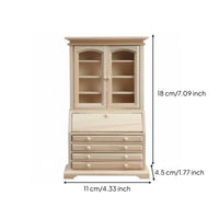 Wooden Dollhouse Sideboard Functional Drawers and Doors 1:12 Scale Cabinet