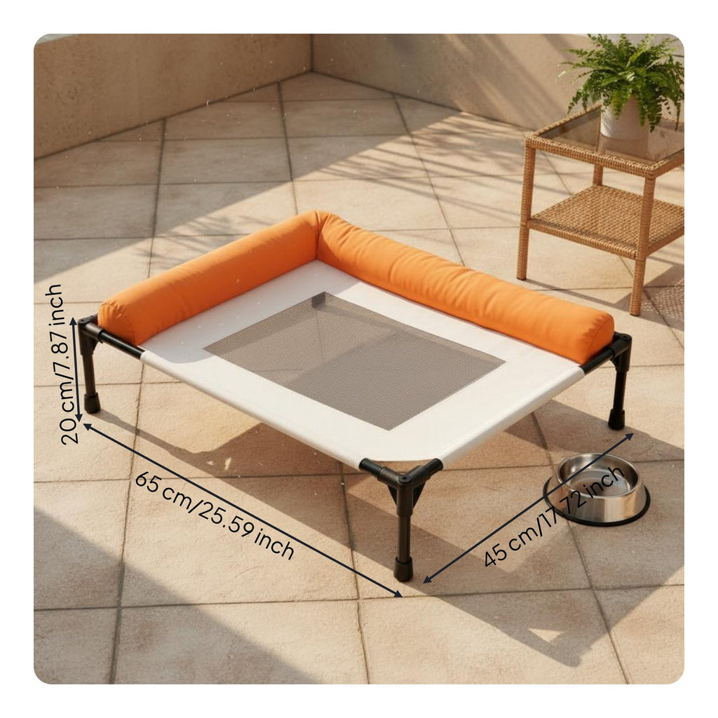 Dog Cot Bed Washable Elevated Dog Cot Raised from Floor for Summer, Hot Weather