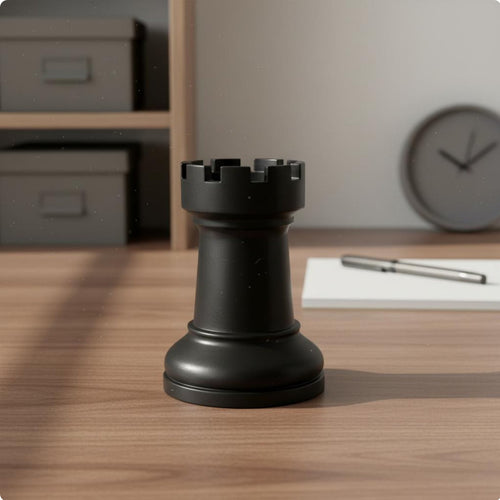 Chess Piece Pen Holder Creative Design Castle Chess Piece Vase Minimalist Design