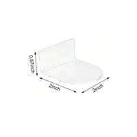 8 Pieces Space Saving Thin Home Display Acrylic L-Shaped Stand