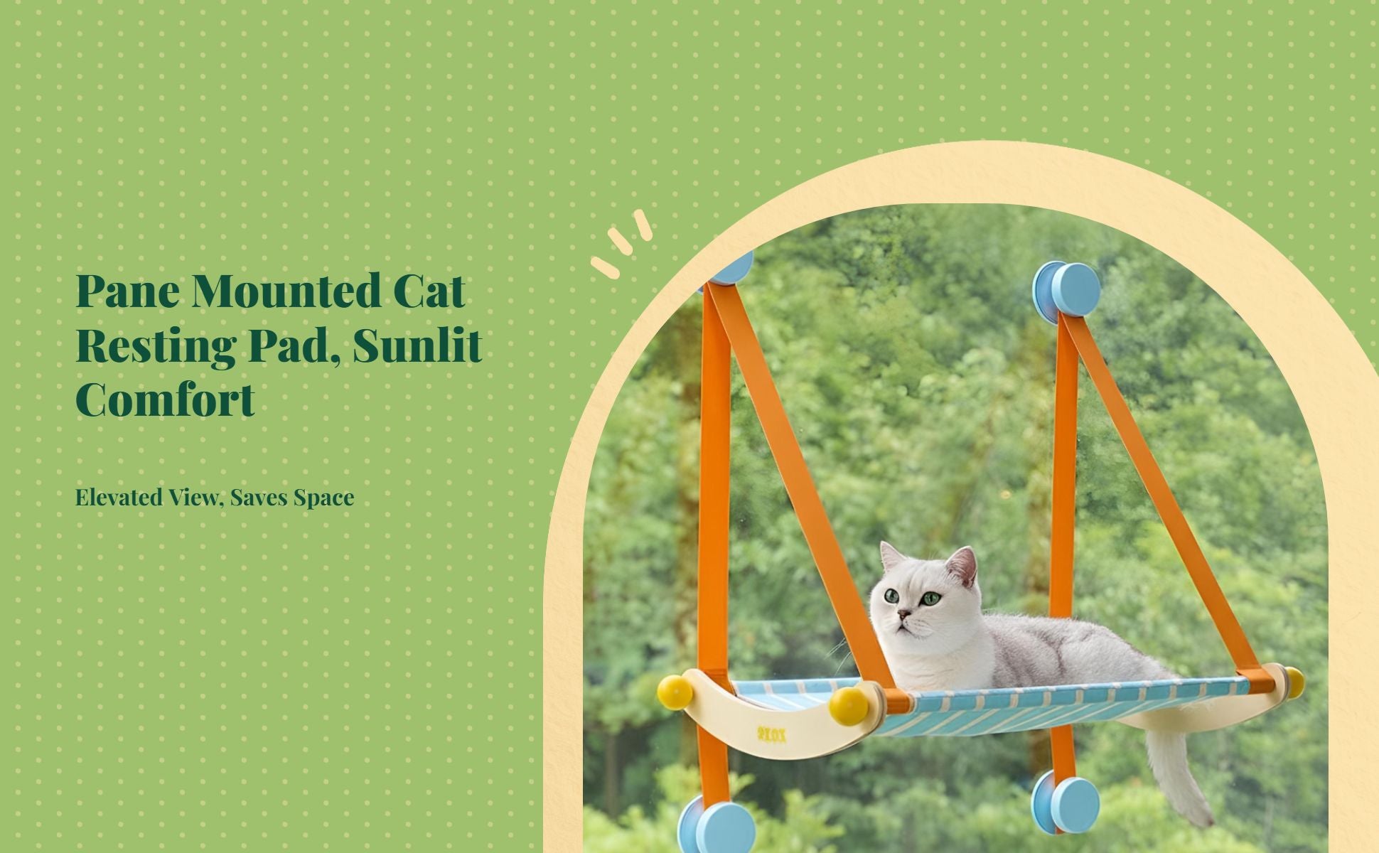 Suction cat window perch, breathable bed