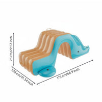 Inflatable Pool with Slide Family Size Kids Swimming Pool with Inflatable Aquatic Play Area Center for Young Children, Infants, Outdoor, Backyard