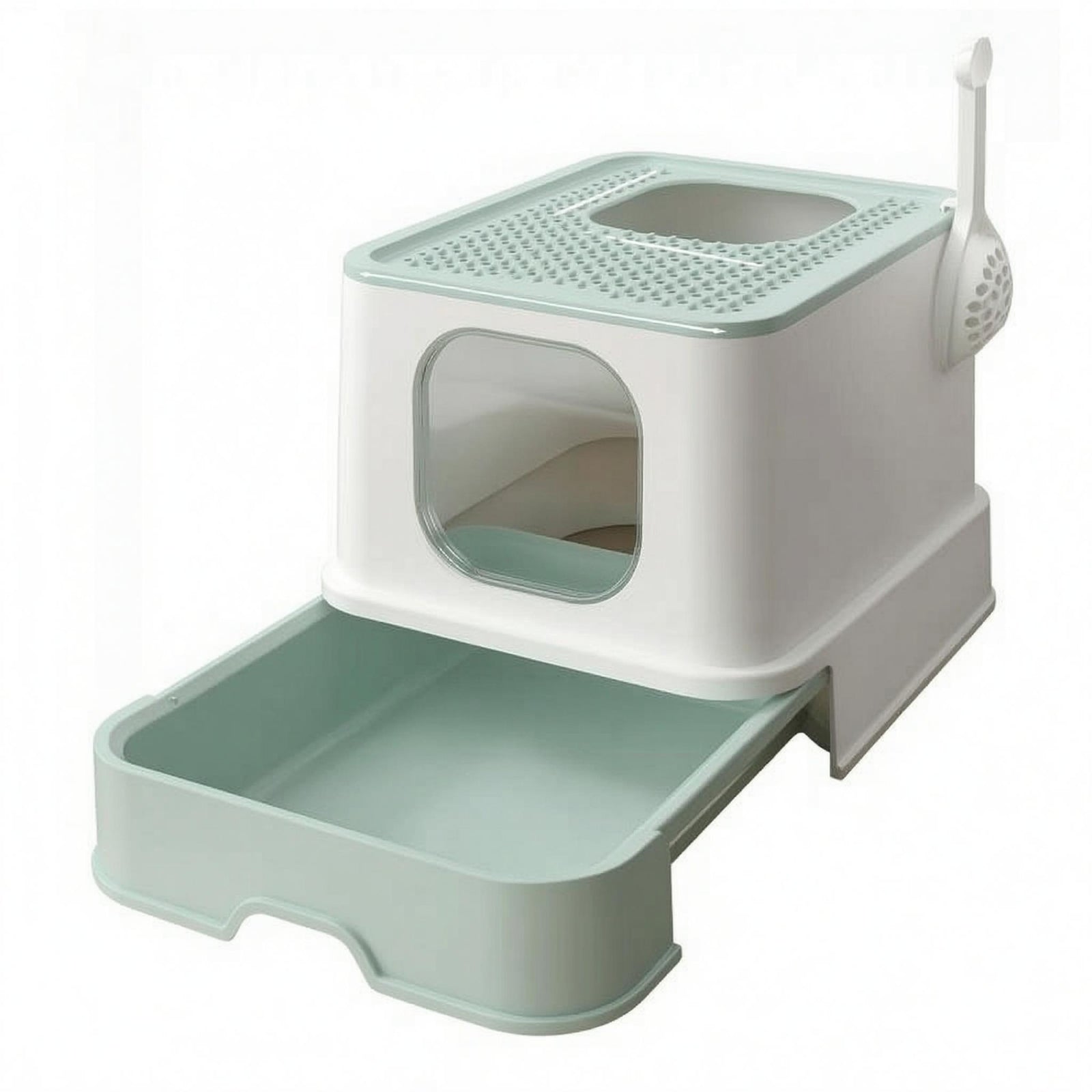 Drawer Style Litter Box Privacy Enclosed Feline Litter Box Stain-Resistant
