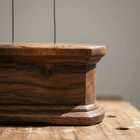 Wooden Risers Figurine Display Stand Handcrafted Look Walnut Wood Display Stage for Collection Shelf