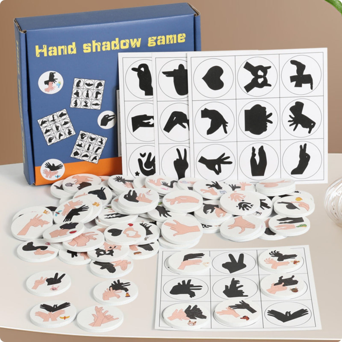 Creature Hand Shadow Cards Cognitive Training Gesture Shadow Brainteaser Cards