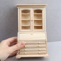 Wooden Dollhouse Sideboard Functional Drawers and Doors 1:12 Scale Cabinet