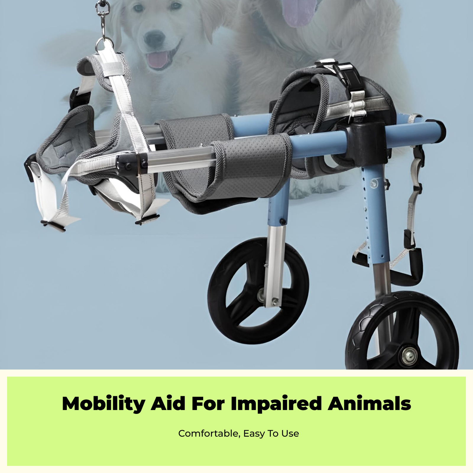 Adjustable hind leg dog cart, sturdy