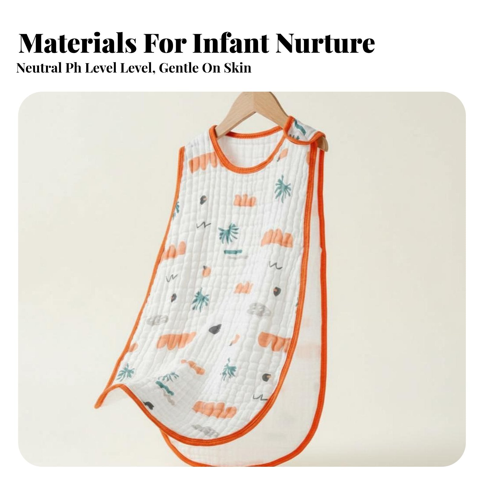Sleeveless Gauze sleeping bag Antipush Design infant nightwear Wide fashion-forward for Infants