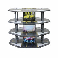 Octagonal Parking Garage Model Realistic Design 3 Tier Garage Model Display Collectible Parking Lot Diorama for Collection