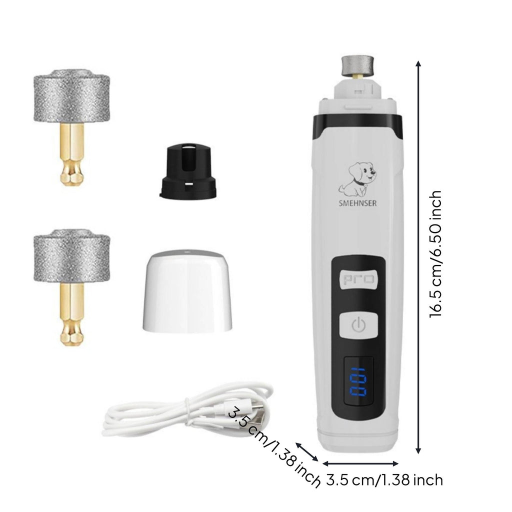 LED Pet Nail Grinder Rechargeable Dog and Feline Nail Grinder Easy to Use