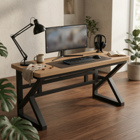Computer Desk Thick Desktop Wood Computer Desk Sturdy Study Table for Students
