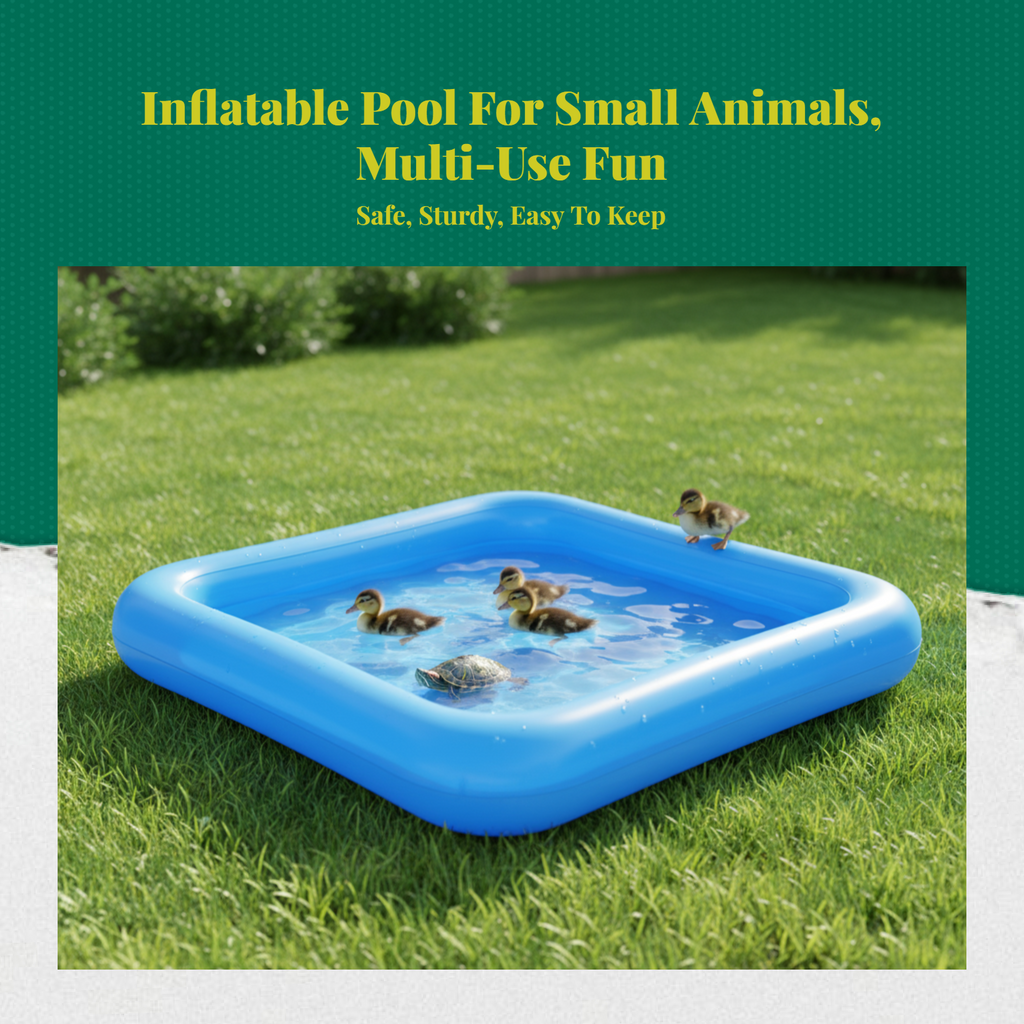 Leak-Resistant Animal Pool, Easy Clean, Portable Bowl